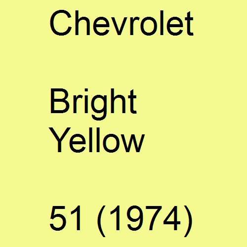 Chevrolet, Bright Yellow, 51 (1974).